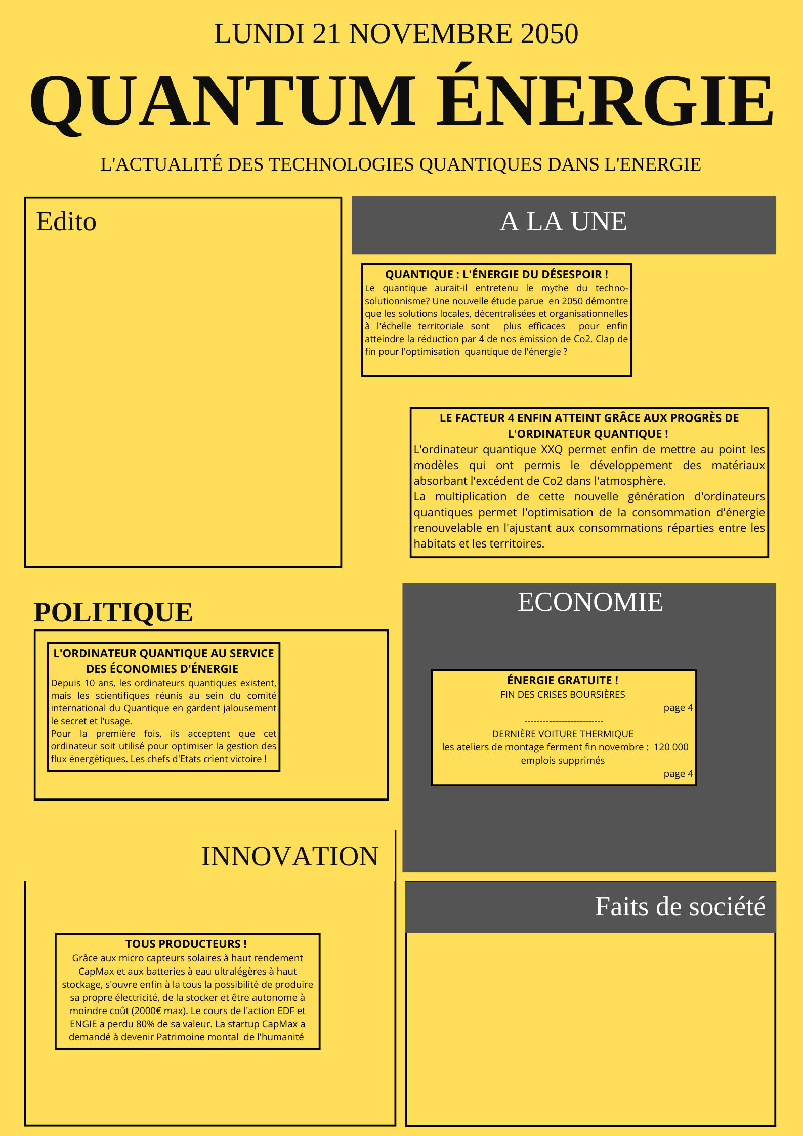 Une quantique energie 2050