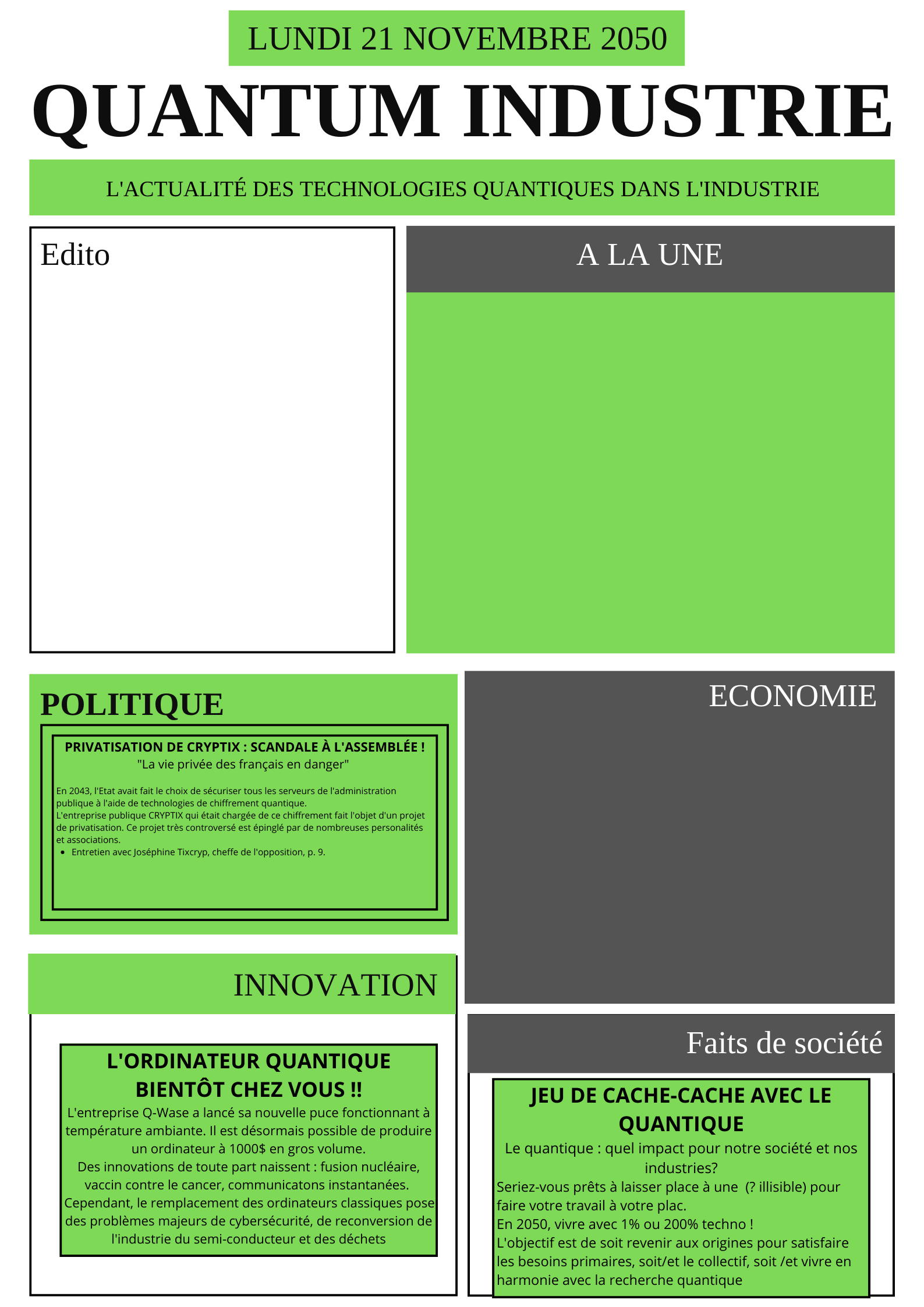 Une quantique Industrie 2050