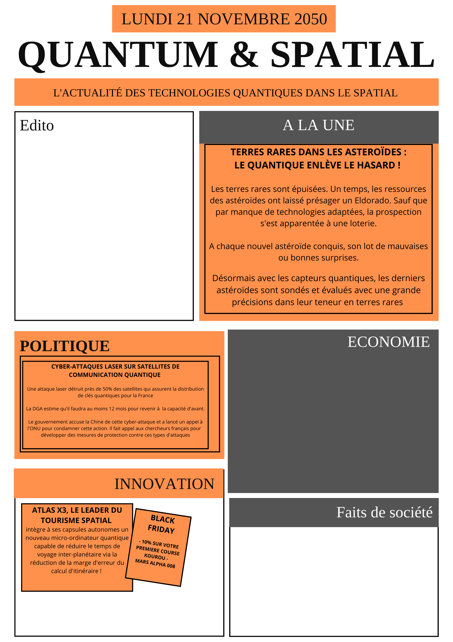 Une quantique Spatial 2050